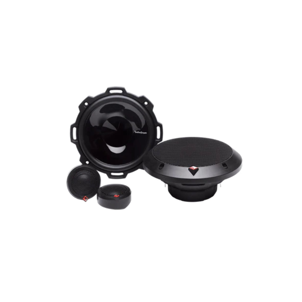 Rockford Fosgate P152-S - Kit de altavoces de componentes de 16,5 cm y 100 W RMS, negro